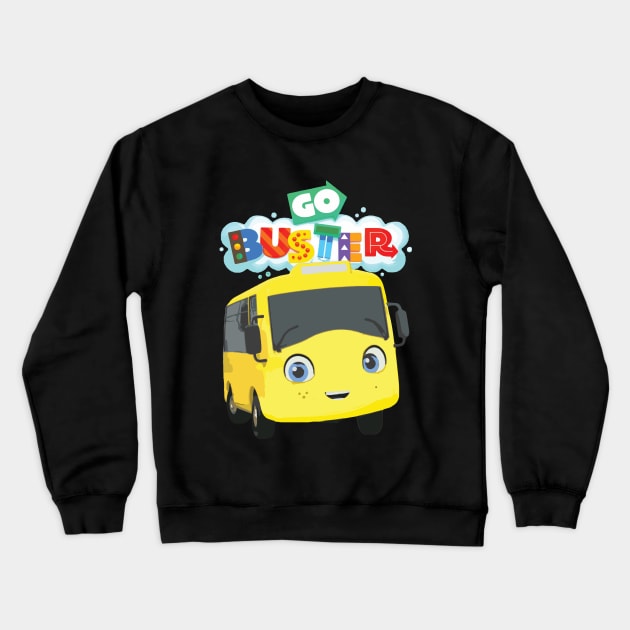 Go Buster  Kids Cartoons baby video Bus Crewneck Sweatshirt by cowtown_cowboy